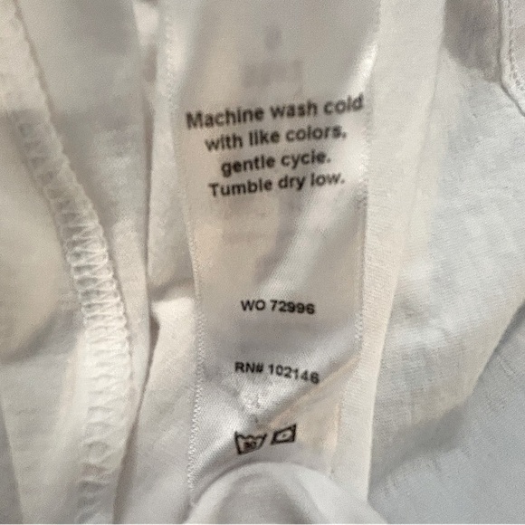 Michael Stars Short Sleeve Tie Front Top in White, Size S - Picture 6 of 6